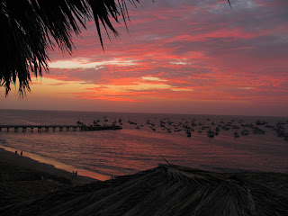 A typical sunset in Mancora