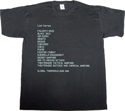 wargames movie falken global thermonuclear war Matthew Broderick t-shirt ephemeral-t-shirts