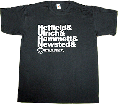 metallica trash metal napster p2p helvetica t-shirt ephemeral-t-shirts
