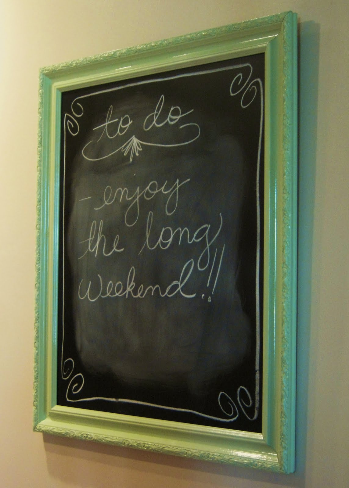 Dwelling & Telling DIY Framed Chalkboard