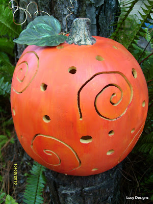 power tool carved pumpkin