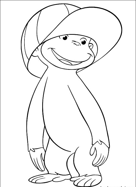 face of curious george coloring pages - photo #39