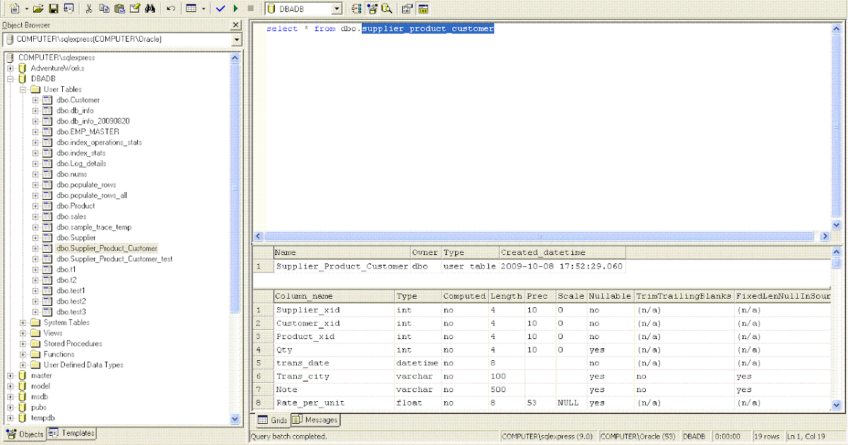 SQL and SQL only: Alt + F1
