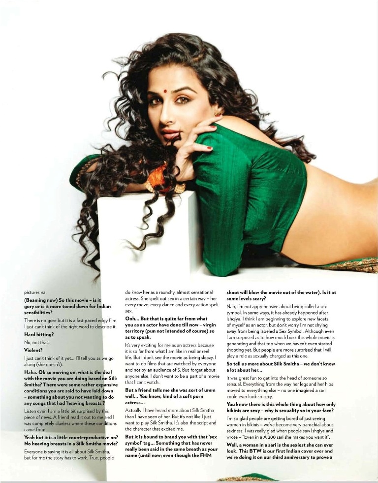 Fhm Indian Model Nude - Shy Vidya balan appears Semi-nude for first time | FHM India ...
