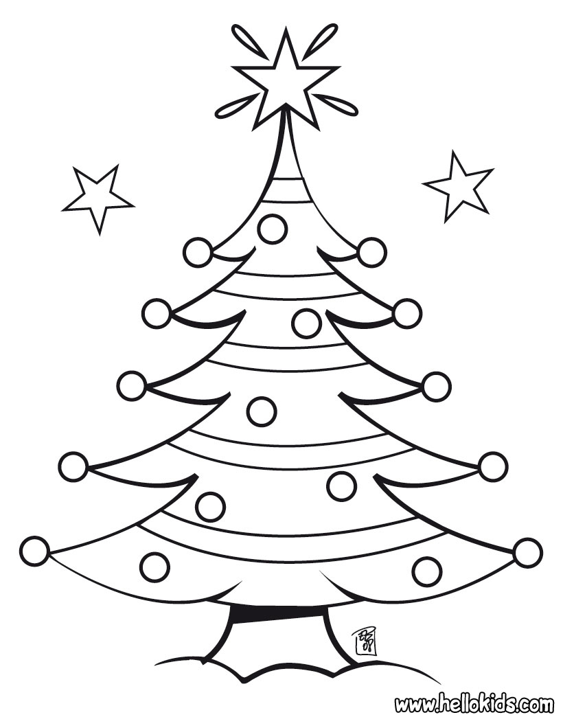 Christmas Tree Coloring Pages Coloring Pages For Kids