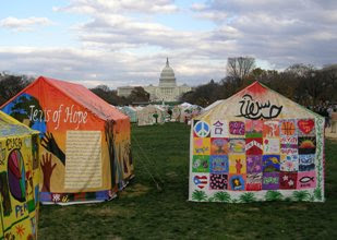Peace-Tents photo by D. Van Oudenaren, ST