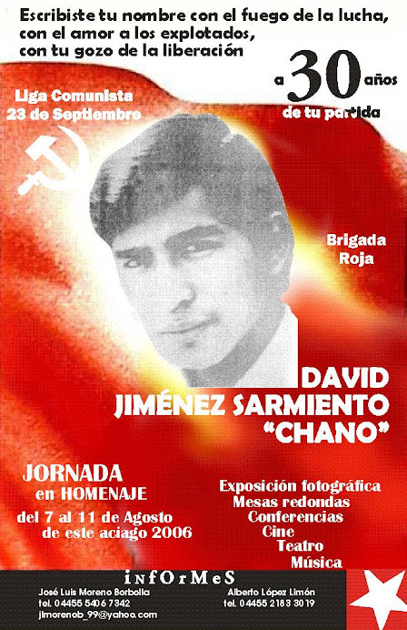 Homenaje a David Jiménez Sarmiento, dirigente de la Liga Comunista 23 de Septiembre