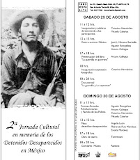 II Jornada cultural en memoria de los detenidos desaparecidos en México, 29 y 30 de agosto de 200