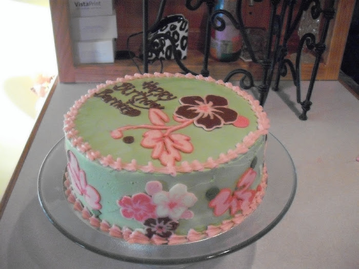 Fabric Inspired Flower Cake