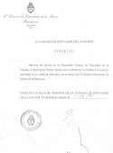 DECLARACIÓN HONORABLE CÁMARA DE DIPUTADOS DE LA NACIÓN ARGENTINA