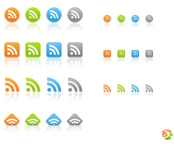 RSS Feed Icons with 4 color variants