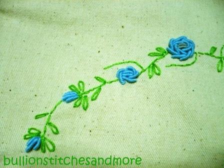 Bullion Stitch Embroidery Designs