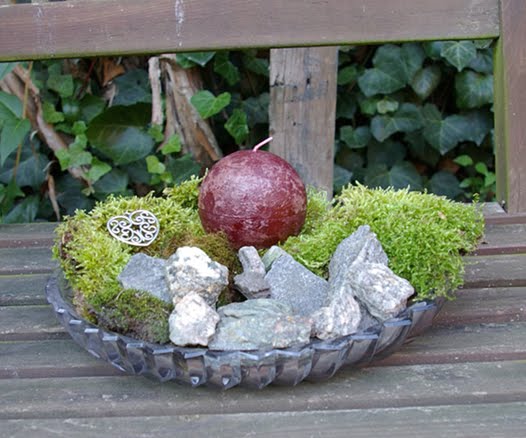 DekoIdee 7 DekorationsSchale mit Moos für den Garten