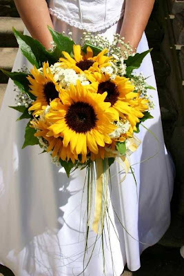 Yellow Sunflowers Wedding Bouquets Ideas