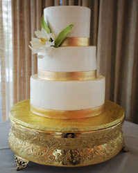 gold cake cakes tier fondant trim designs elegant three simple buttercream yellow classic modern cakesforwedding ribbon roses brides source rose
