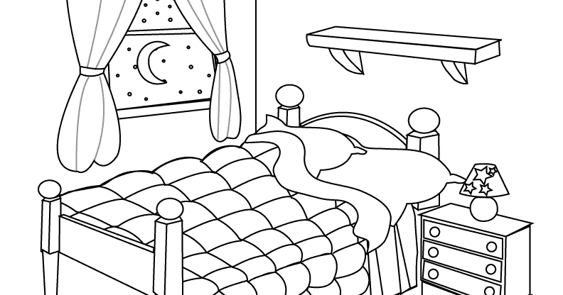 Bedroom Coloring Pages Images Magazine