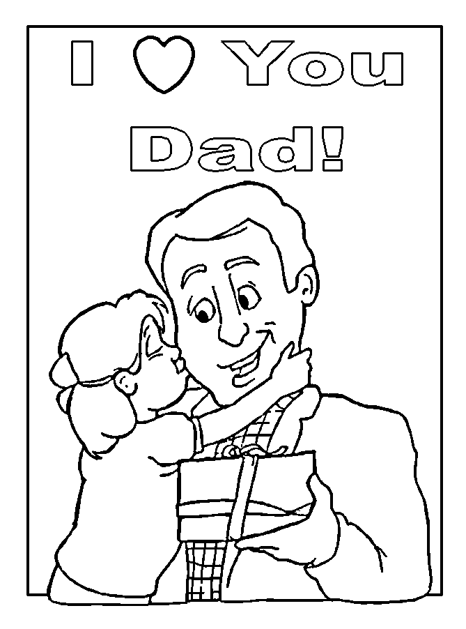dad and kids coloring pages - photo #36