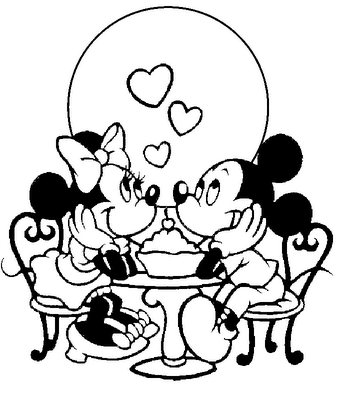 valentine coloring pages Micky