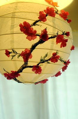 Kiraz çiçekli tavan lambası
