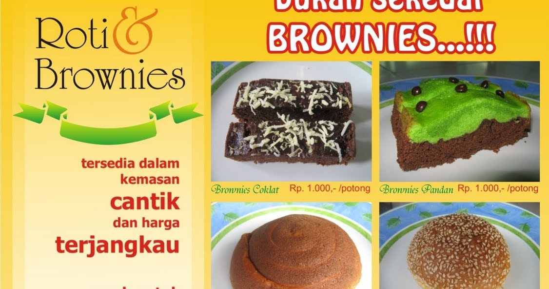 Brosur Roti dan Brownies FIRDA Bakery