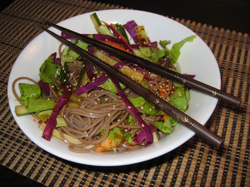 Bibim Guksu (Soba and Kimchi Salad) Bibim Guksu (Soba and Kimchi Salad)