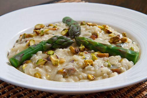 Pistachio and Gorgonzola Risotto with Asparagus Pistachio and Gorgonzola Risotto with Asparagus