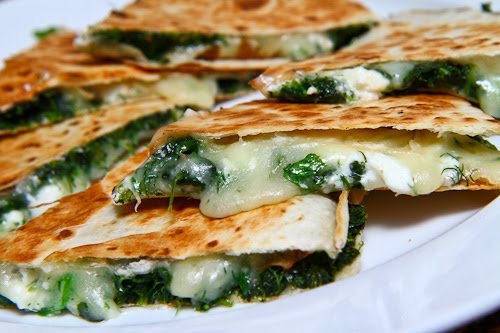 Spinach and Feta Quesadillas