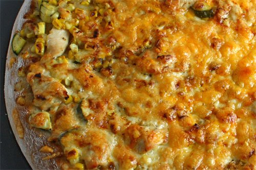 Corn, Zucchini and Chicken Pizza Corn, Zucchini and Chicken Pizza