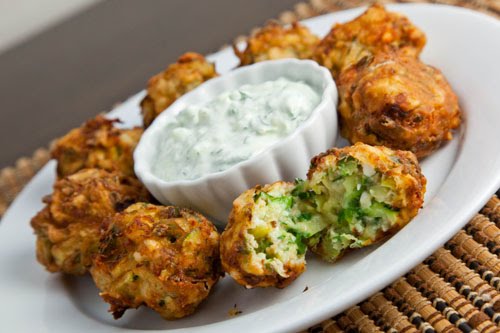 Kolokythokeftedes (Zucchini and Feta Balls)