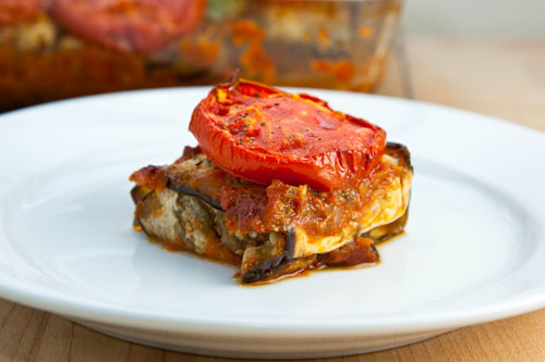 Eggplant Wrapped Kebabs Baked in Tomato Sauce Eggplant Wrapped Kebabs Baked in Tomato Sauce