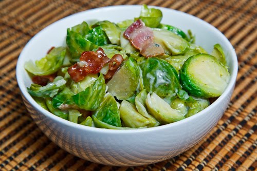 Brussels Sprouts and Bacon Covered in Melted Gorgonzola Brussels Sprouts and Bacon Covered in Melted Gorgonzola