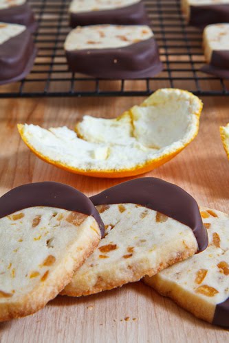 Orange Cookies Dipped in Chocolate Orange Cookies Dipped in Chocolate