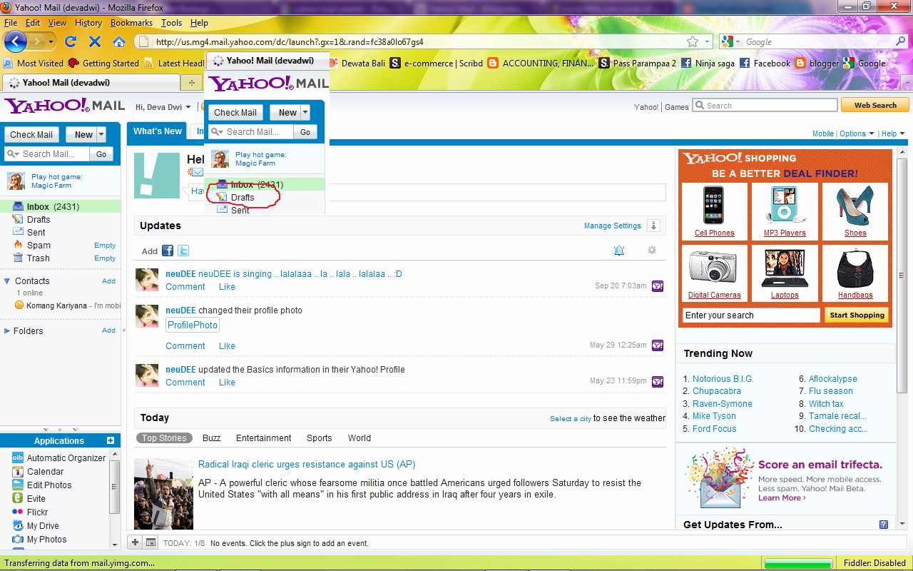 where is the settings icon on yahoo mail where is the settings icon on yahoo mail
