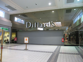 the mirrored entrance to the dillard s clearance store here is ...