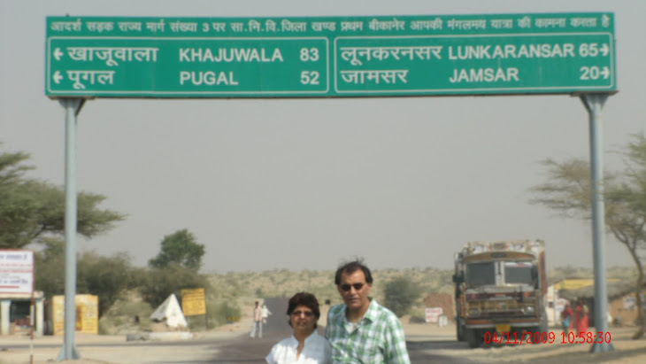 Me & Mrs "P" on our way to "PUGAL" Village, Rajasthan, India