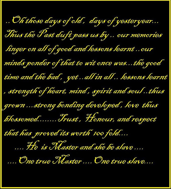 Love and Devotion ....Master and slave