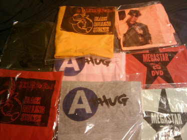 MEGASTAR T, BLACKROLLING STONES T,ANS A-THUG LOGO