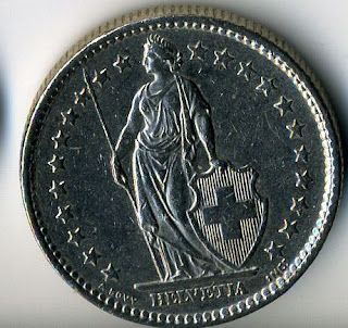 Швейцарский франк 1978 Swiss franc Schweizer Franken Francos suizos moneda Franc suisse pièce