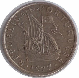 Numismatics Moneda escudos coin Portugal caravel carabelas эскудо Португалия каравелла латинас Republica Portuguesa Münze caravelle pièce 