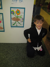 Liam at his "art opening"