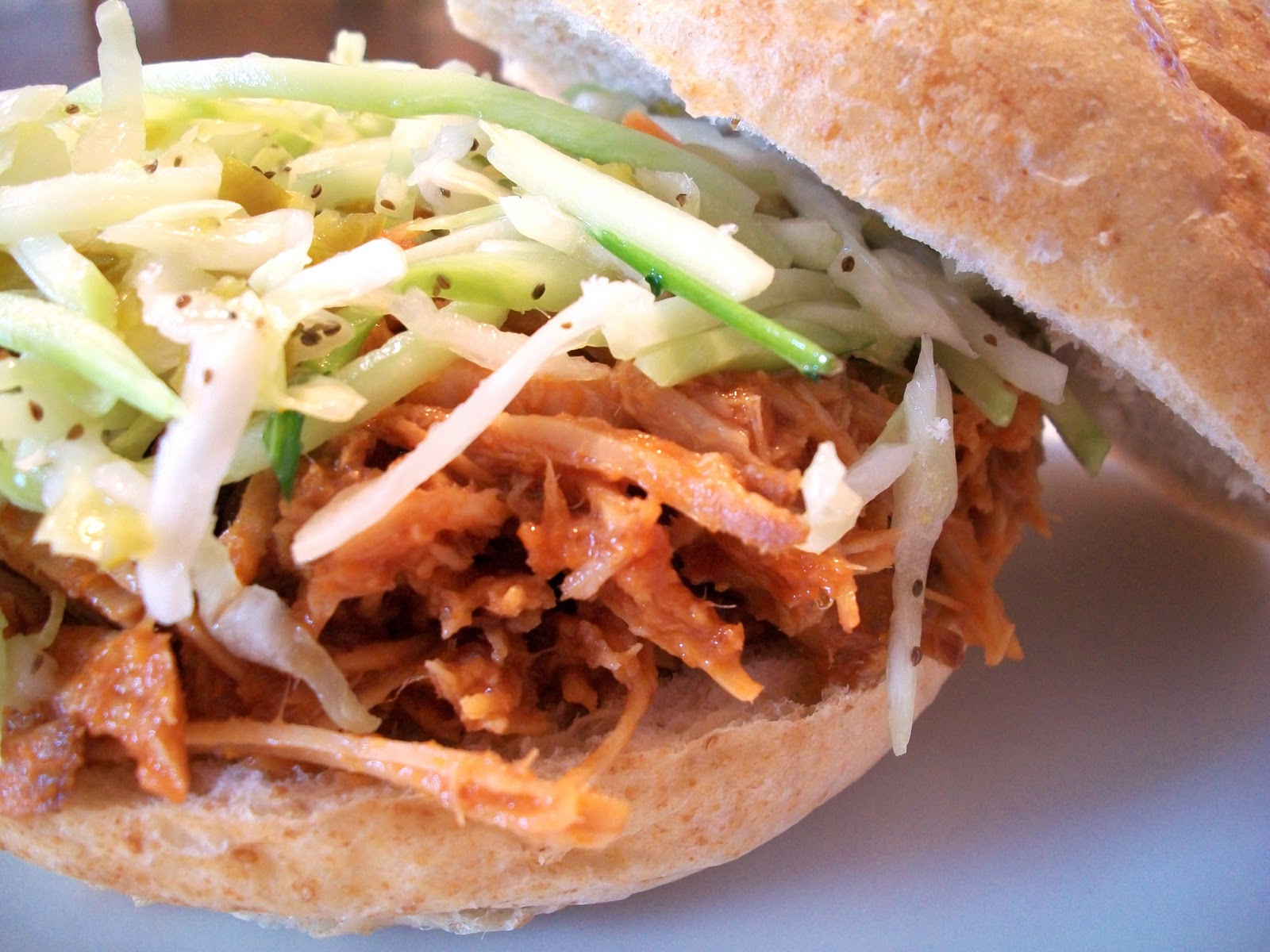 My Kind of Cooking Pulled Pork Sandwiches with Mexican Coleslaw