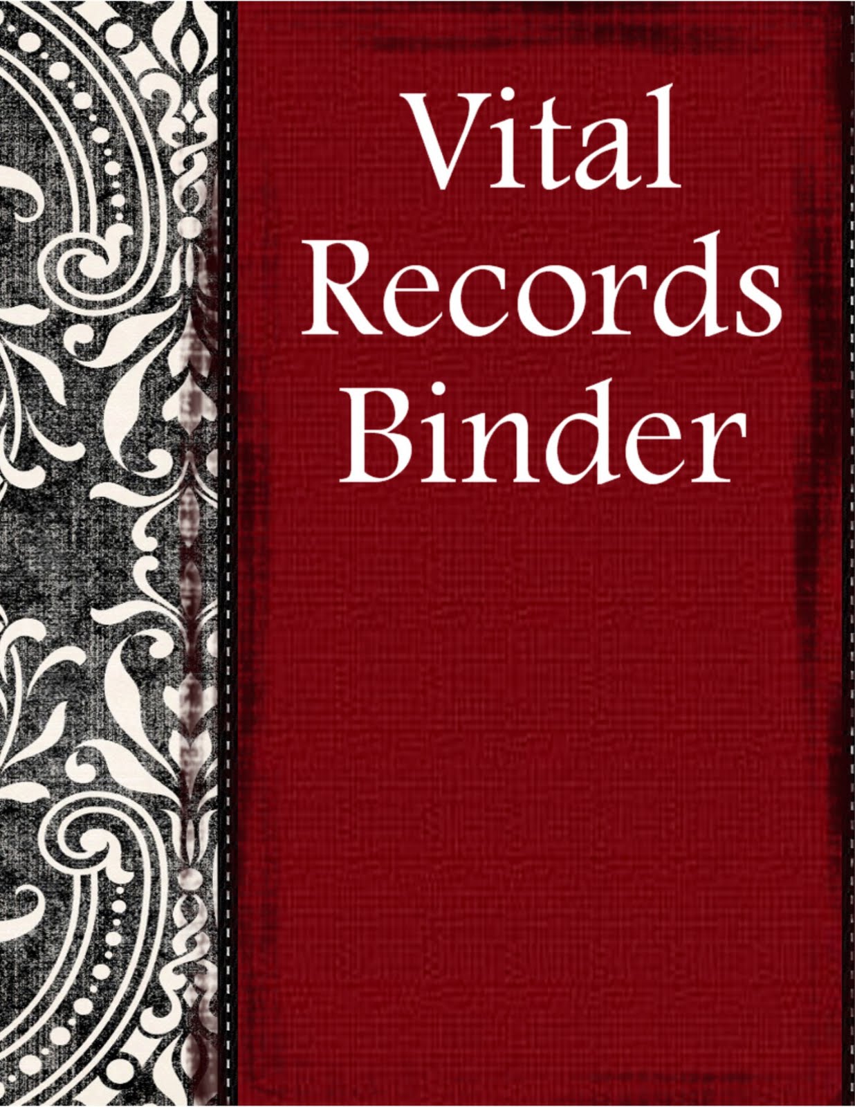 Prepared NOT Scared! Vital Records FAMILY Individual Family Member