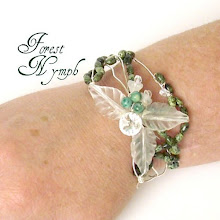 Jade wire-wrapped, handmade bracelet