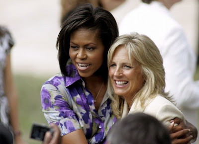 Michelle Obama and Jill Biden, Springfield, Illinois, 23 Aug 2008