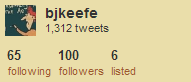 screenshot of the moment when I reached 100 followers on Twitter