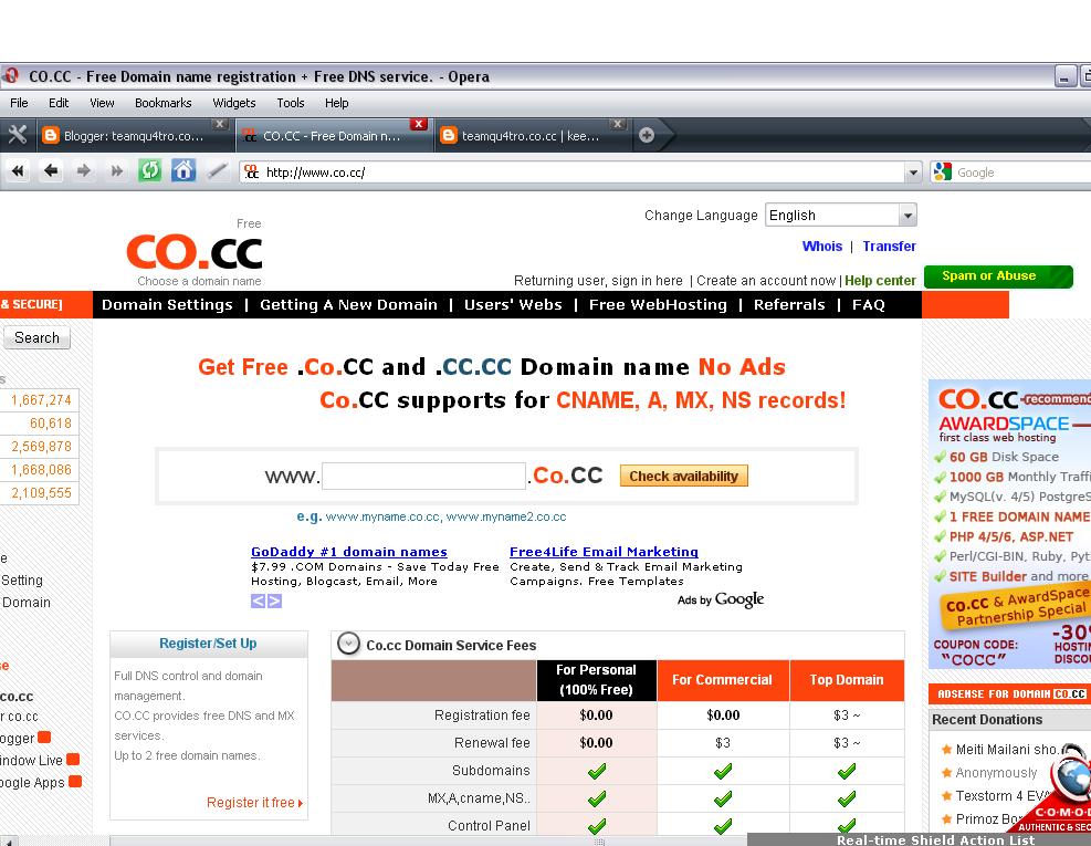 Cara mengubah nama /domain blogspot menjadi co.cc Freethinker Mind