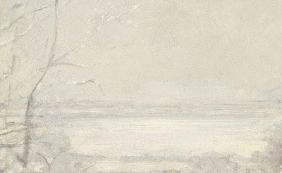 Monet - La pie dans la neige (détail, 1869 musée d'Orsay)