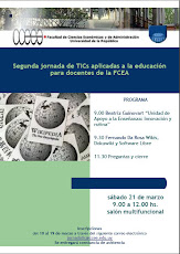 Afiche II Jornada de TICs aplicadas a la educación para docentes de la FCEA