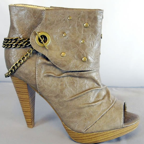 open toe boot wedges