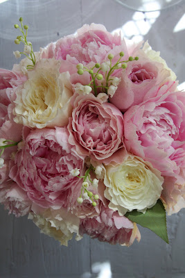 The Flower Magician: Bridal Bouquet of Pink Peonies, Patience Roses ...